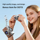 Portable Mini Retro Camera with HD Flip Screen & Keychain