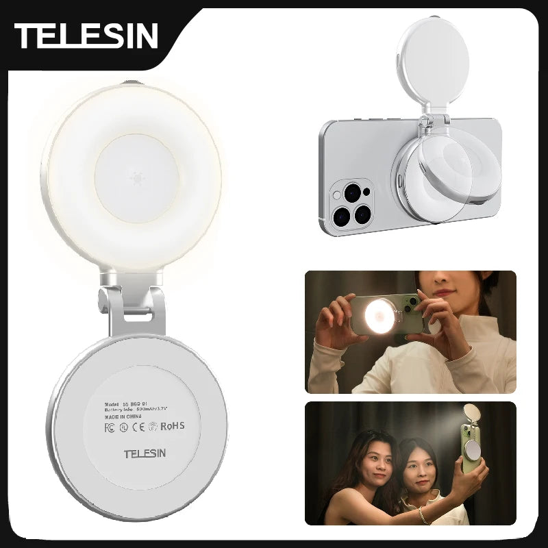BrightSnap Pro™ Magnetic Clip-On Selfie Light with 3 Adjustable Modes