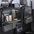 SEAMETAL Car Backseat Organiser with Foldable Tray & 6 Storage Pockets