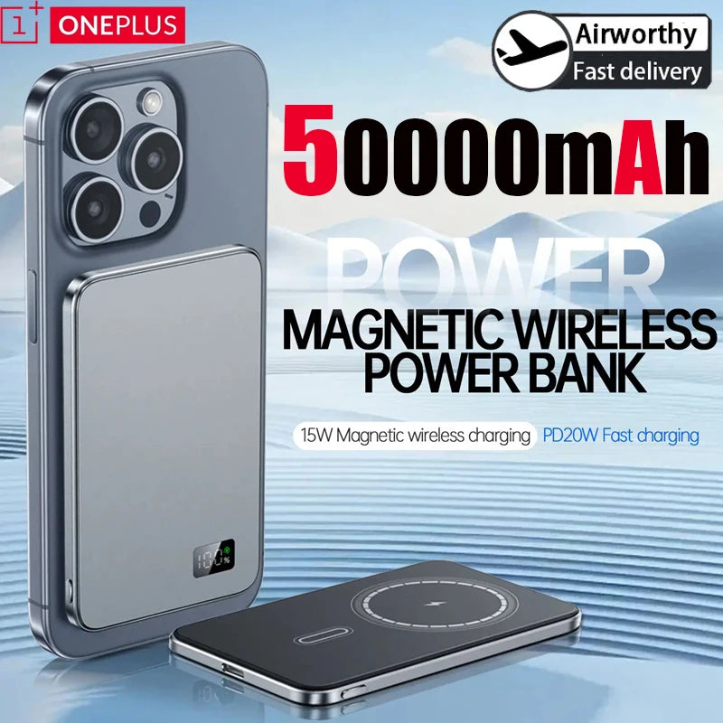 OnePlus 50,000mAh Portable Magnetic Power Bank for iPhone & Android