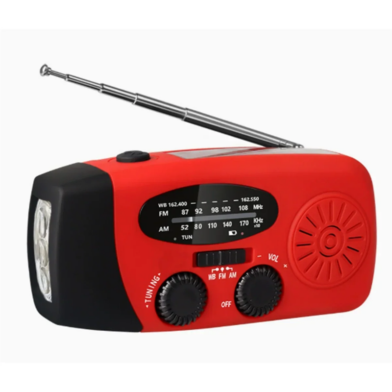 RescueRay Emergency LED Torch & AM/FM Radio with Hand Crank Power
